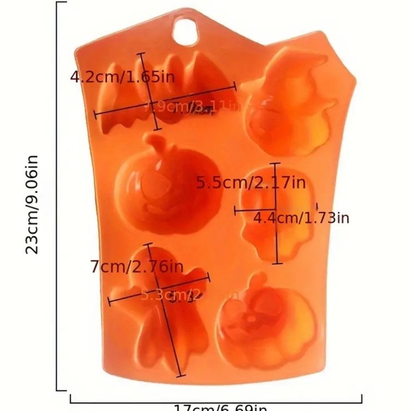 Halloween Silicone Cookie Cutter Set – Pumpkin, Skull, Ghost, & Bat Baking Molds - Picture 3 of 16